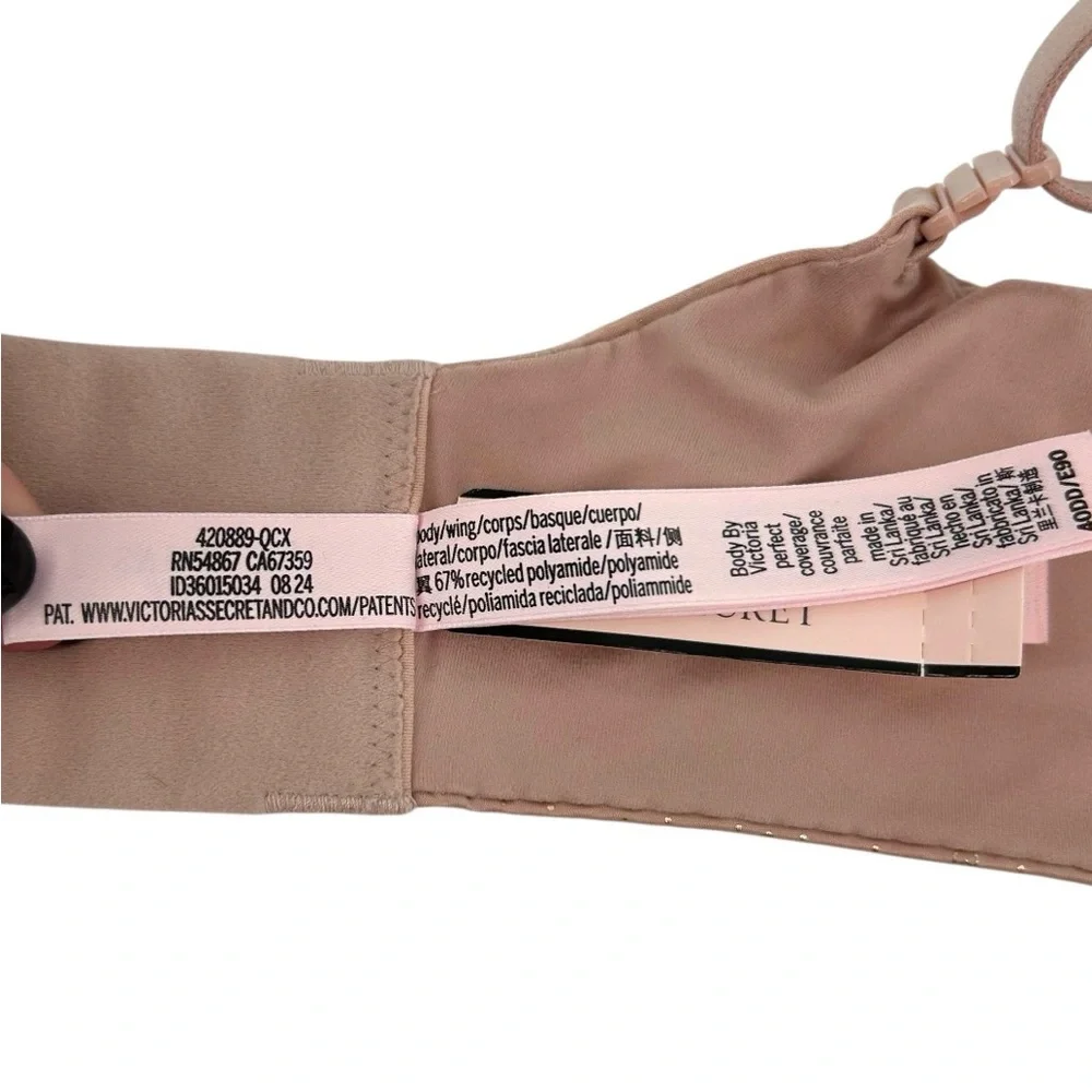 NWT Victoria’s Secret Heart and Dot Print Body by Victoria Perfect Coverage Bra